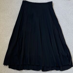 J. Crew Elegant Black Pleated Skirt